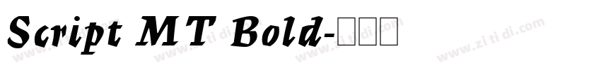 Script MT Bold字体转换